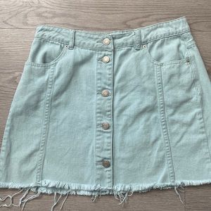 Teal Ella Blue Large Mini Skirt